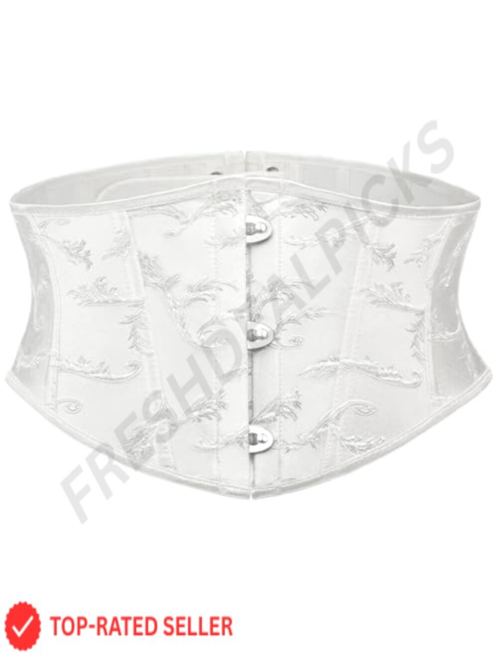 Jacquard Corset Belt Underbust Lace Up Wide Waist Renaissance Gothic